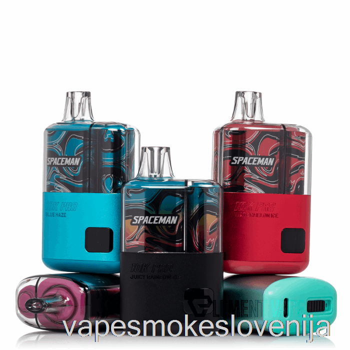 Vape Slovenija Spaceman 10k Pro Za Enkratno Uporabo Zeleno Jabolko Razz